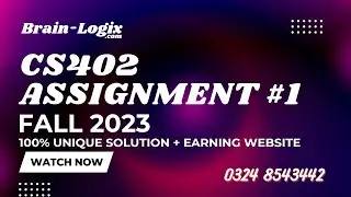 CS402 Assignment 1 Solution Fall 2023 VU by @Brain-Logix 100% Correct Solution