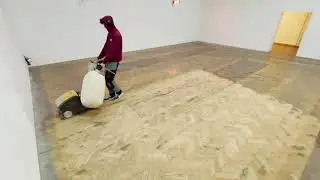 Floor Blimey! sanding The Island Gallery floor