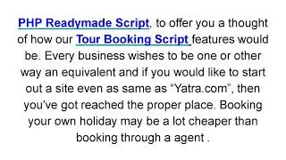 Best Tour Booking Script