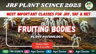 FRUITING BODIES ll JRF PLANT SCIENCE ONLINE CLASSES 2024-25 ll AGRI DOCTOR COACHING ll By-Rukoo Mam