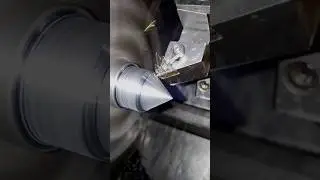 Tepper turning on cnc  | TNMG tool | cnc machine job work |  #cncmachine #cnc #shorts