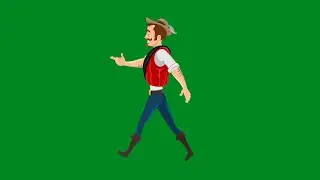 Man Walk Cycle - Free Green Screen Video | Cartoon Animated Walk Cycle | Turnaround | Body Movements