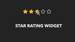 Star Rating Widget | Javascript Machine Coding Question 🚀