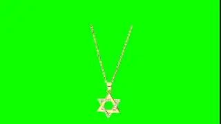 Israeli / jewish thug life necklace green screen (free copyright)