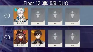 [SOLO] C0 Neuvillette & C0 Hu Tao + C1 Zhongli DUO | Spiral Abyss 4.8 Floor 12 | Genshin Impact