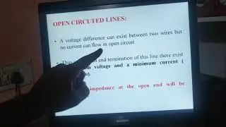 Standing waves in Open circuit and short circuit lines