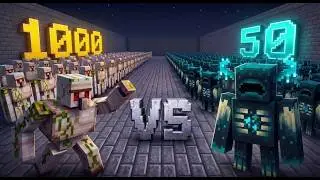 50 WARDENS vs 1,000 IRON GOLEMS! (13 Epic Rounds)