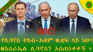 Alemneh Wasse ሰበር!የሊባኖስ ተኩስ-አቁም #ቋፍ ላይ ነው!#እስራኤል ሊባኖስን አስጠነቀቀች።
