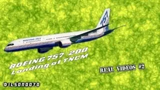 757-200WL United Airlines | Landing at TNCM (St.Maarten) | Real Movies #2