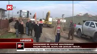 Kabakdere’de Hazine Arazisindeki Kaçak Yapılar Olaylı Bir Şekilde Yıkıldı…