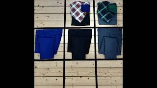 Kombinationen mit schmalen Upcycling-Anzughosen