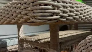 Комплект CHELSEA из искусственного ротанга (коричневый/серый). Садовая мебель. Парк мебели.