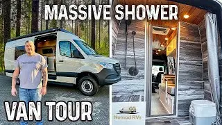 BIGGEST Van Shower Ever | 4x4 Sprinter Camper Van Tiny Home