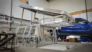 All Aluminum Flatbed Truck Camper - Even The Lid! (FLASH Warning - Welding)