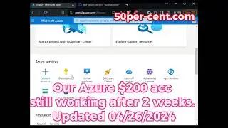 Azure $200 still working after 2 weeks - Free Trial Account