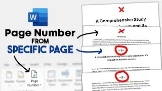 How to add Page Numbers in Word from a Specific Page 2024 | (Step by Step)