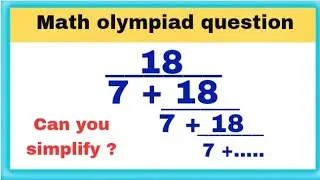 math olympiad question | simplify | math formulas | no calculators