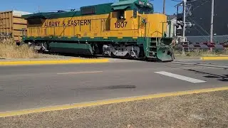 Albany and Eastern freight train passing Russell drive 9/23/22 @Lebanon Oregon