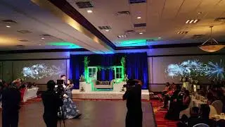 Aashay and Pooja's first dance with projection mapped fireworks