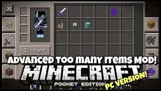 [0.12.1] Minecraft PE - PC TOO MANY ITEMS MOD IN PE!! - Advanced Too Many Items Mod Showcase