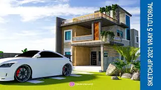 SKETCHUP IT | House exterior design | Sketchup 2022  V-Ray 6