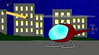Машинки. Мультик - раскраска. Вертолет и самолет. Учим цвета
