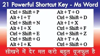 How To Use Shortcut Keys in Microsoft Word? | Ms Word Shortcut Keys With Examples