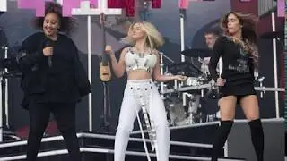 Leggy Ellie Goulding puts on a wild display as she rocks out at V Festival..