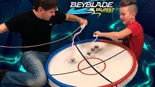 Giant Stadium mega beyblade battle on THE HIGH... BEYBLADE STADIUM