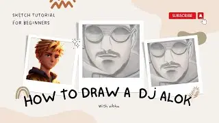 Drawing a Simple DJ Alok Trick (feat.DJ Alok)#shortfeeds#art