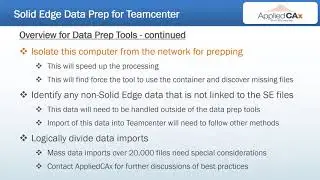 Solid Edge Data Prep for Teamcenter