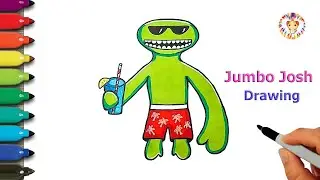 How to draw Jumbo Josh 💚 Jumbo Josh drawing easy step by step |  Garten of Banban
