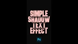 Make a Simple Shadow Text Effect in Photoshop #Shorts