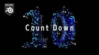 Countdown sample #001 Cool | グラフィカルなカウントダウン素材テンプレート① | Blender 3.0