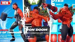Fortnite Red HULK and She-Hulk doing Funny Built-In Emotes #2024