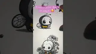 Playing with my new Procreate bee stamps 😍 #youtubeshorts #procreatetutorials #procreatestamps
