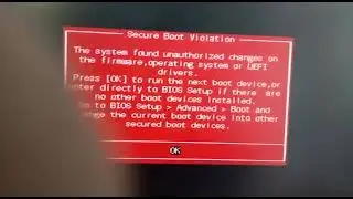 Reparar error: The system found unauthorized changes on the firmware, en español