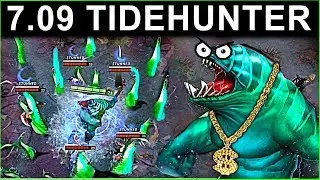 AMAZING TIDEHUNTER PATCH 7.09 DOTA 2 NEW META GAMEPLAY #32 (CARRY TIDEHUNTER)