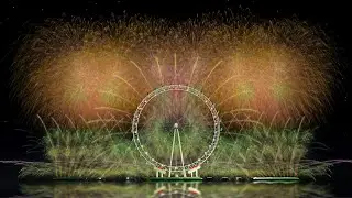 ⁴ᴷ London NYE 2021/2022 Virtual Fireworks Show | FWsim Version 3