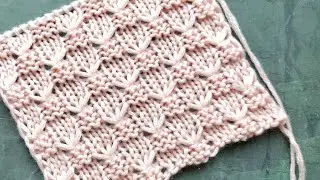 Delicate checkerboard with petals for knitting blankets, hats, sweaters 💥 Very easy knitting pattern