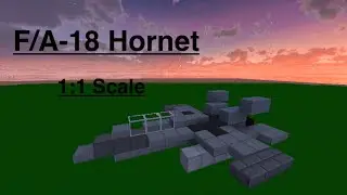 Minecraft: 1:1 Scale Fighter Jet, F/A-18 Hornet (Tutorial)