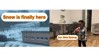 Exited to see it snow😇// My son singing for Jesus