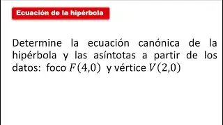 Ecuacion de la hiperbola 01
