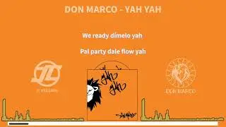 DON MARCO - Yah Yah (Official Lyric Video)