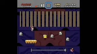[Smw Hack - ~omh~ (Original Mario Hack)] B-3(S): A Mobius strip made with paper and adhesive tape