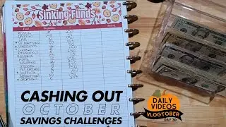 Cashing Out October | Allocating my finished Savings Challenges | Cash Stuffing