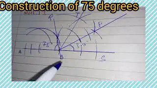 How to construct an angle of 75 degrees.