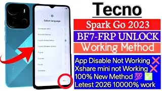 Tecno Spark Go 2023 : GOOGLE/FRP BYPASS  Android 12/13 | Tecno BF7 Frp Unlock Without PC New Update