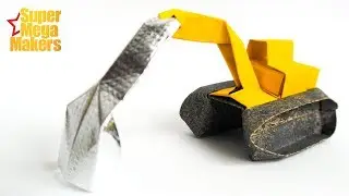 How to Make a Bulldozer. Origami Step by Step Instruction