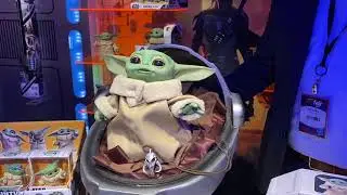 The Child Animatronic edition doll in action - Baby Yoda takes a Force nap
